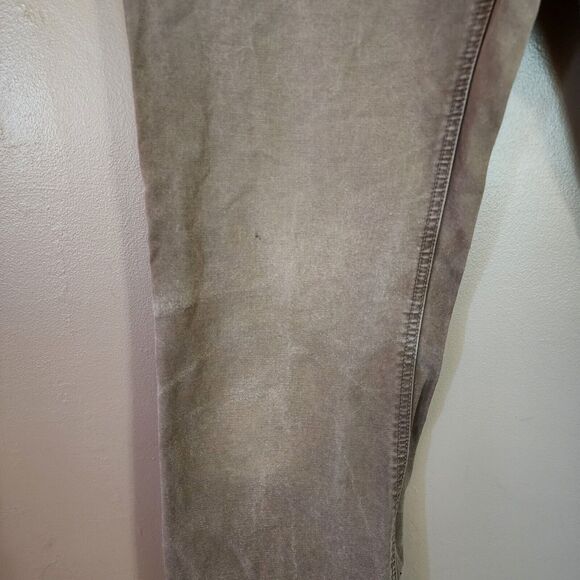 Eddie Bauer Mens Canvas Work Jeans Size 34 x 34 Beige Straight Leg - Picture 5 of 11